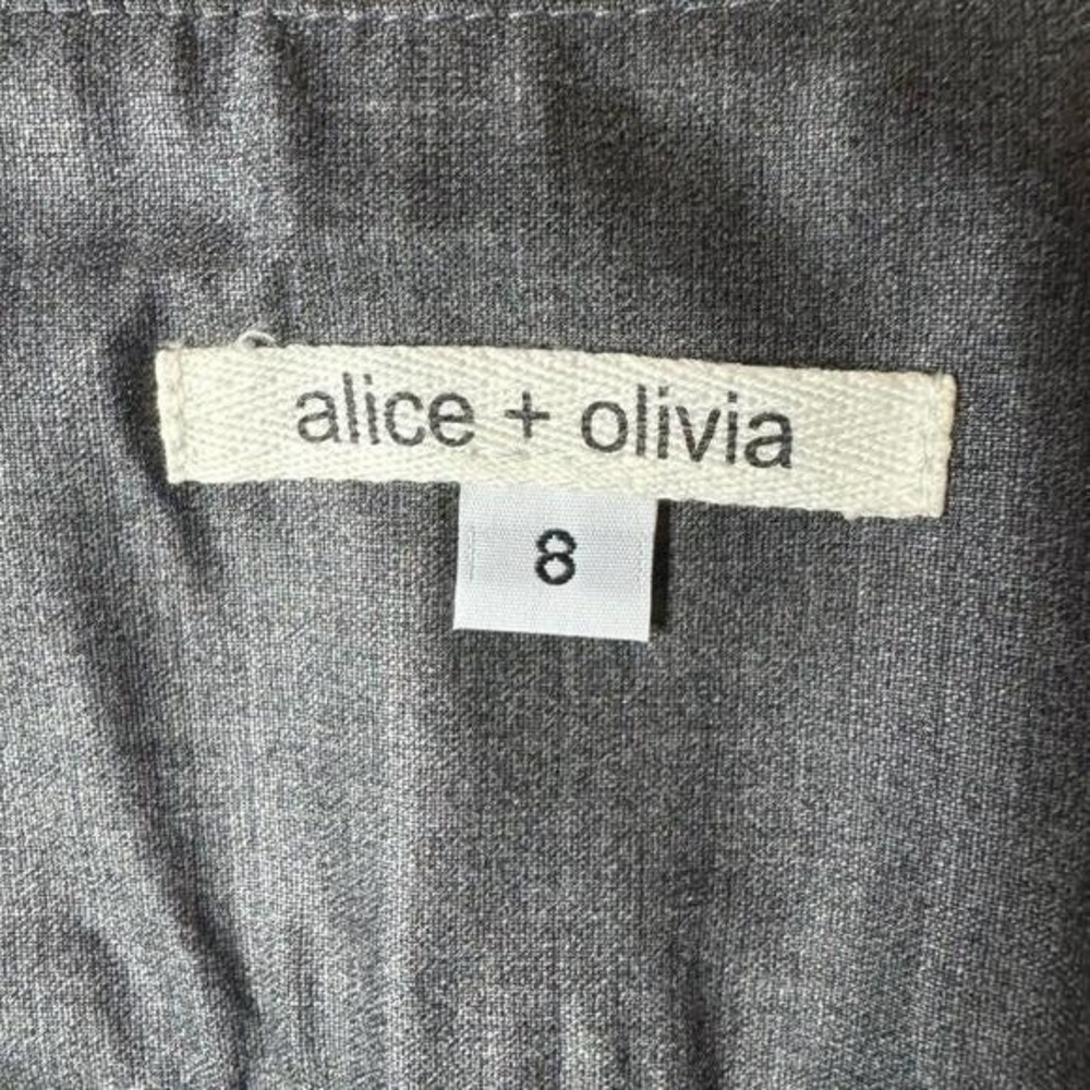 alice + olivia Wool Gray Flared Dress Pants Women's Size 8 - Picture 4 of 10